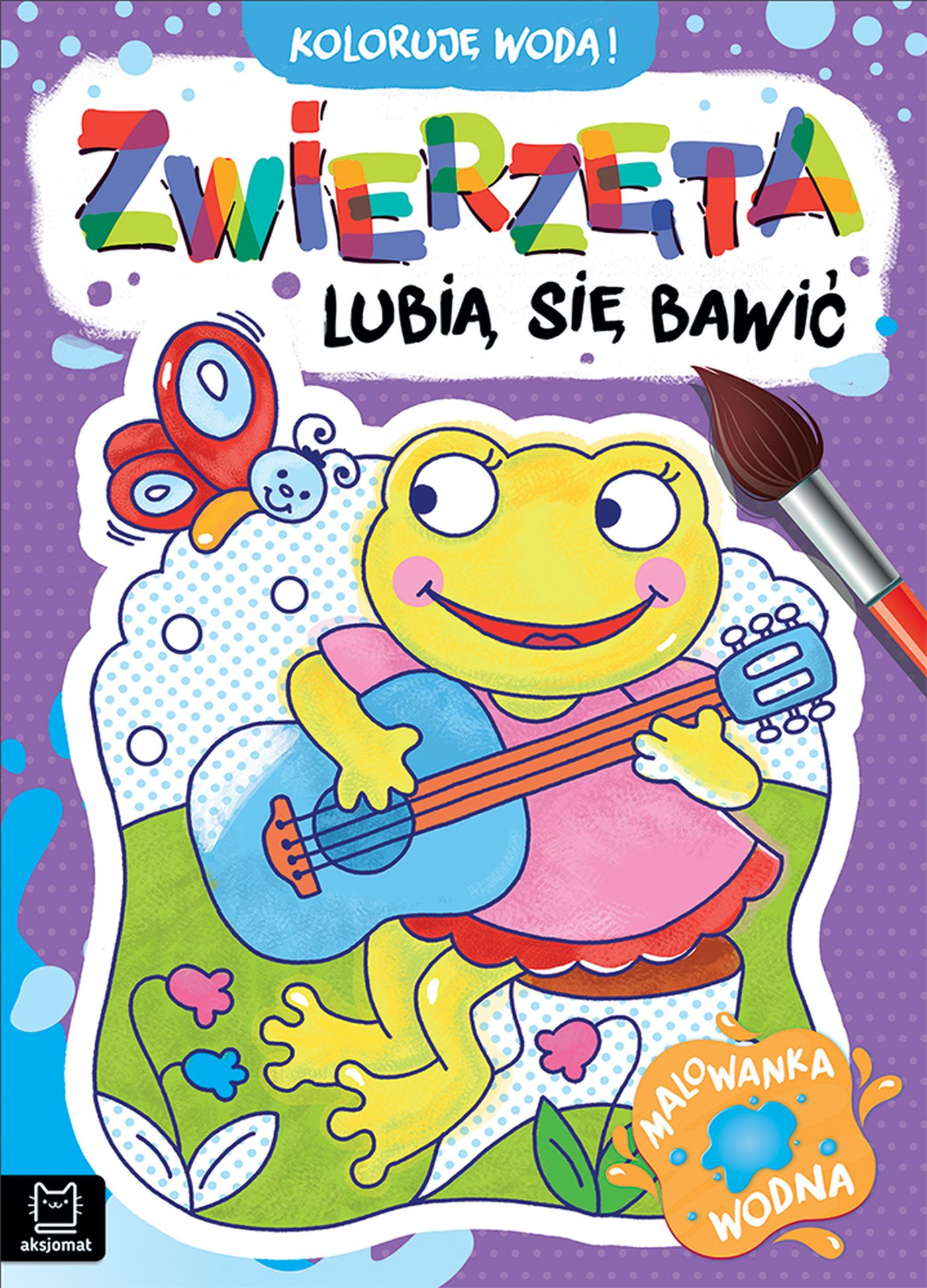 Image of Zwierzęta lubią się bawić. Malowanka wodna. Koloruję wodą!