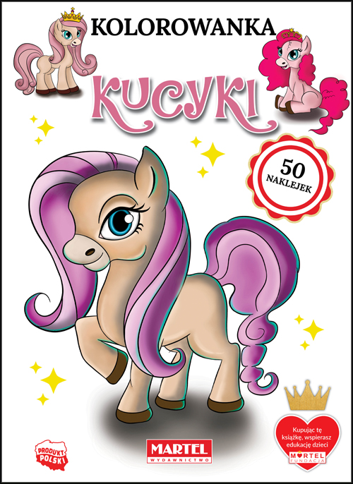 Image of Kucyki. Kolorowanka z naklejkami