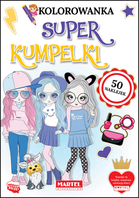 Image of Super kumpelki. Kolorowanka z naklejkami