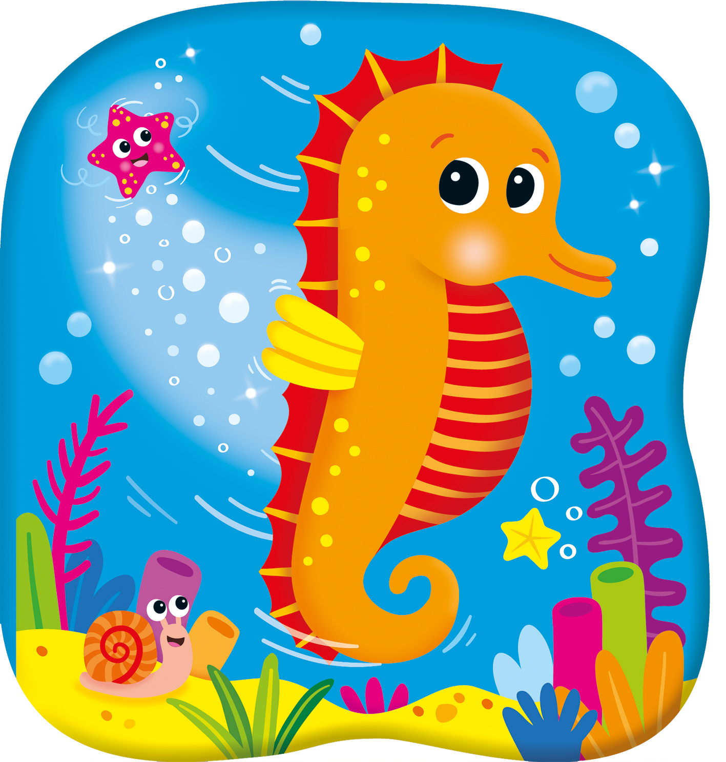 Image of Konik morski. Zabawa w kąpieli