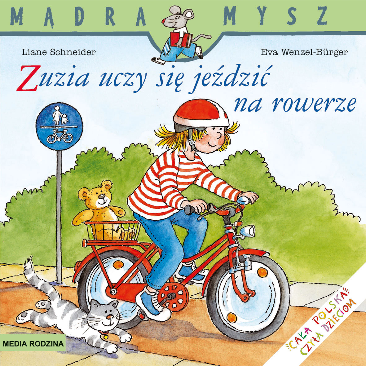 Image of Zuzia uczy się jeździć na rowerze Mądra Mysz
