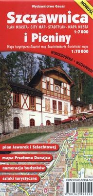 Image of Szczawnica. Plan miasta 1:7000 i Pieniny. Mapa turystyczna 1:70 000. Wodoodporna wyd. 3
