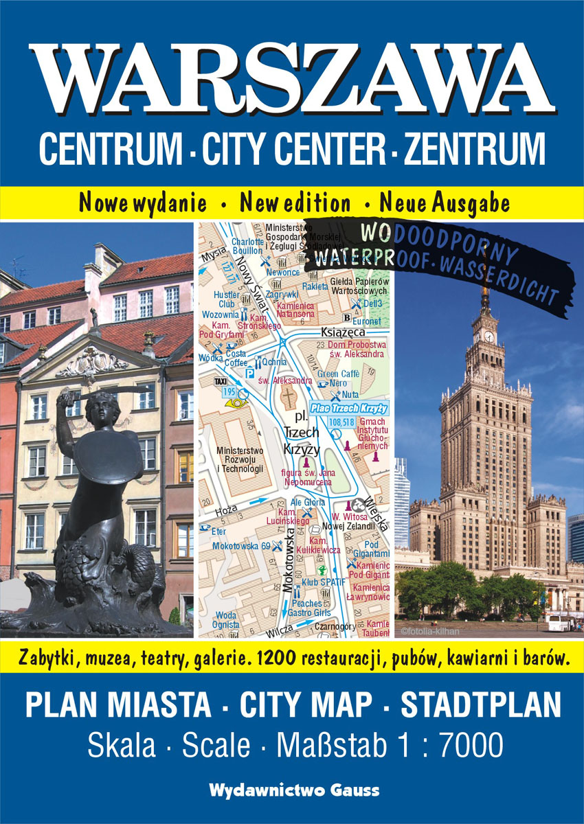 Image of Warszawa Centrum. Plan miasta foliowany 1:7000 wyd. 2023