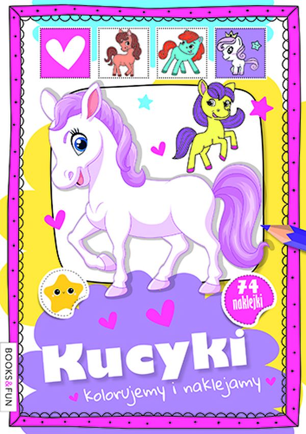 Image of Kucyki. Kolorujemy i naklejamy