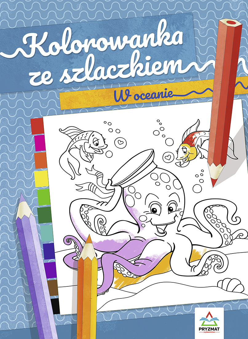 Image of W oceanie. Kolorowanka ze szlaczkiem