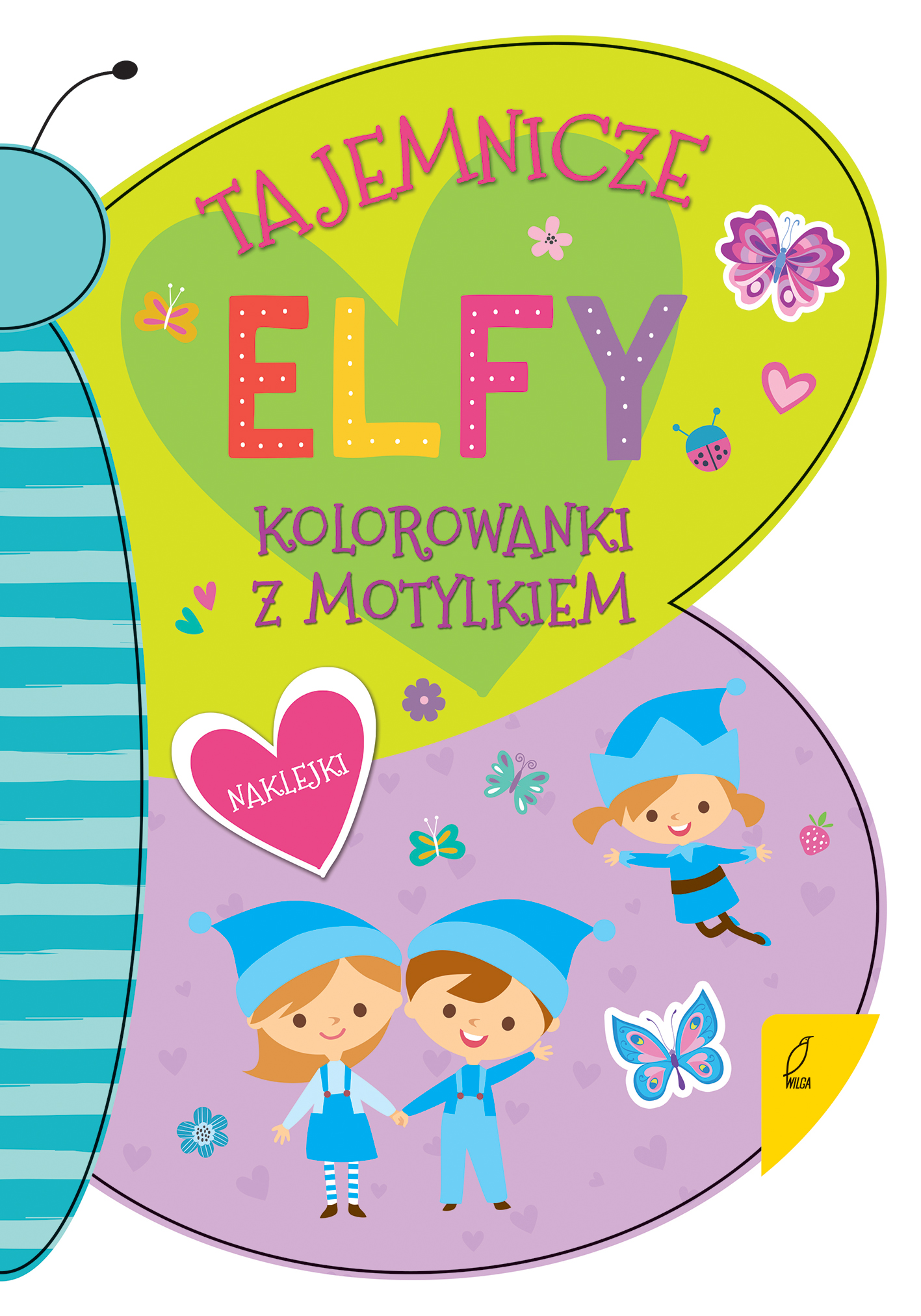 Image of Tajemnicze elfy. Kolorowanka z motylkiem