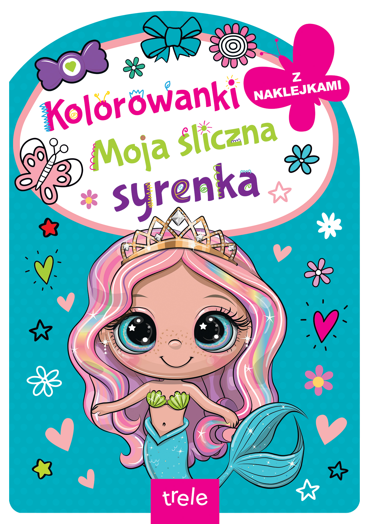 Image of Moja śliczna syrenka. Kolorowanka z wykrojnikiem
