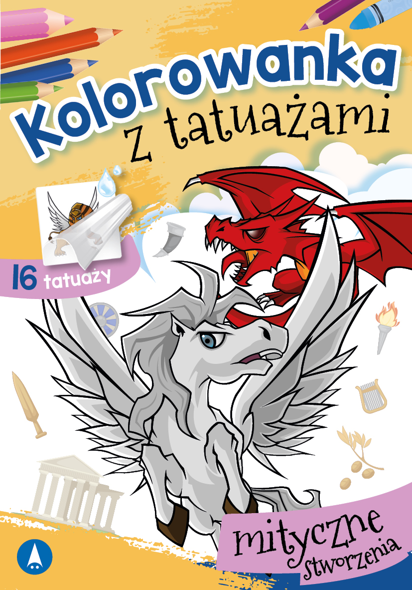 Image of Mityczne stworzenia. Kolorowanka z tatuażami