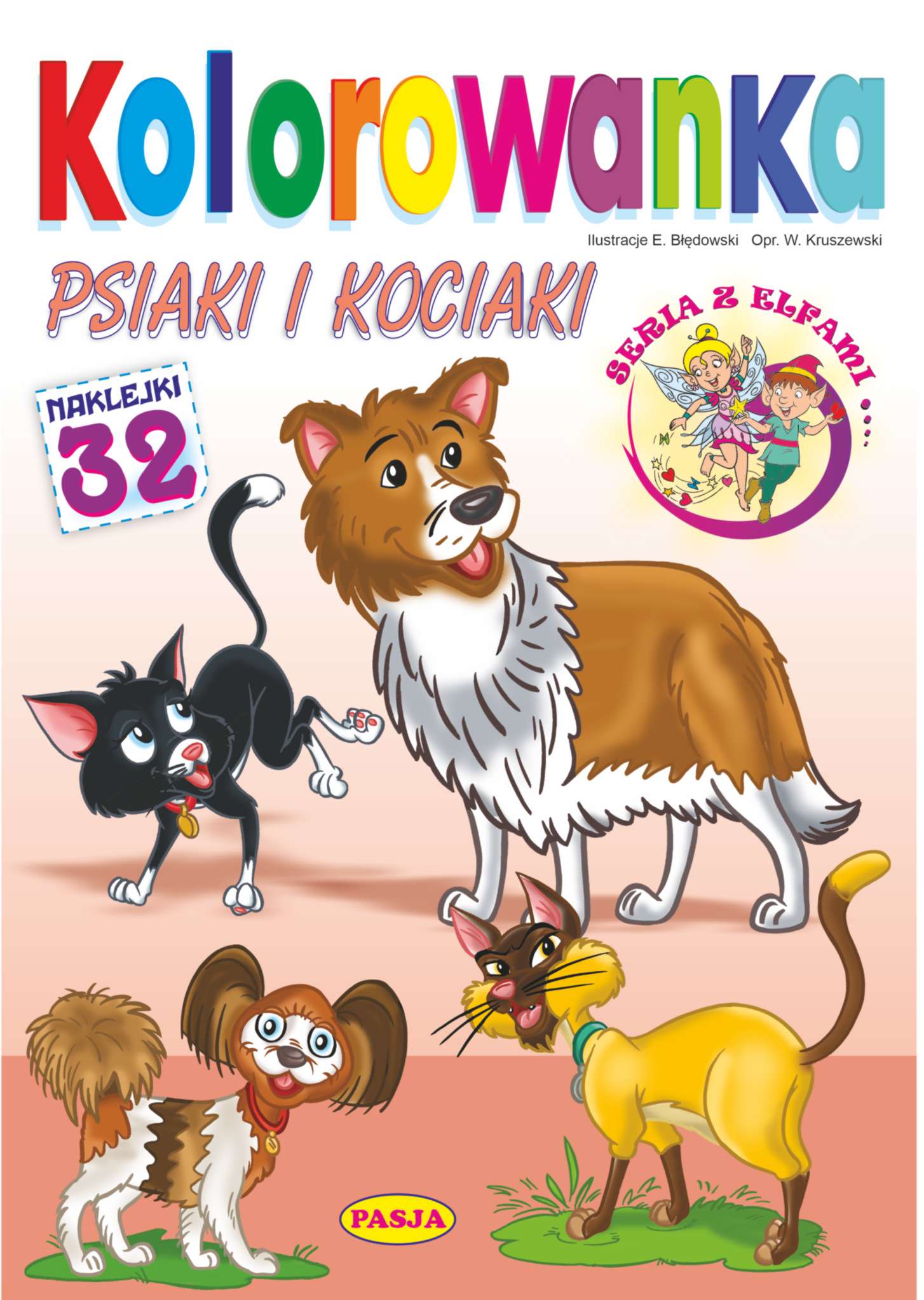 Image of Psiaki i kociaki. Kolorowanka