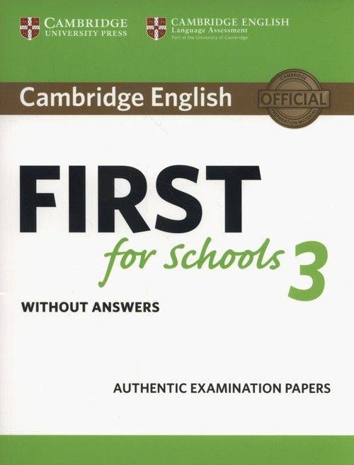 Image of Cambridge English First for Schools 3 Student's Book without Answers