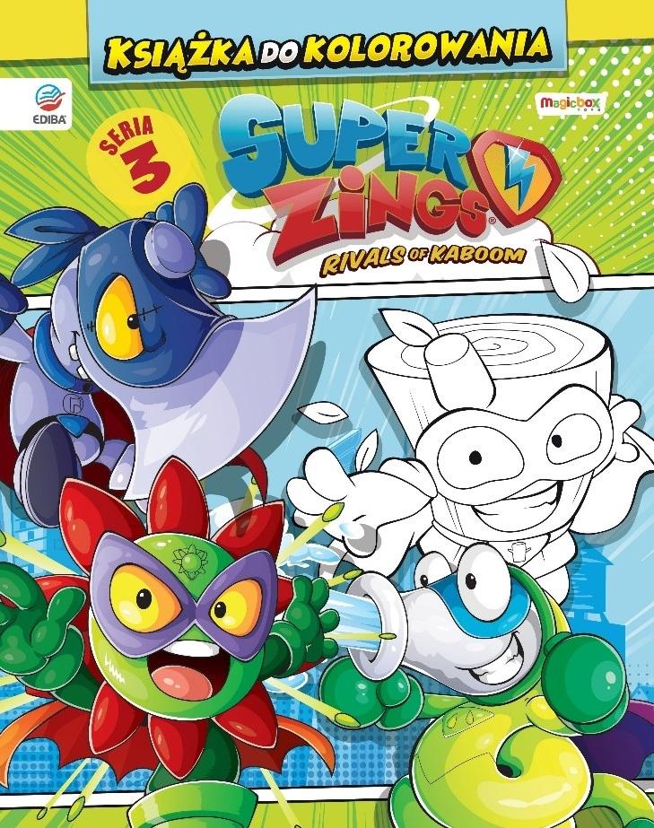 Image of SuperZings. Książka do kolorowania. Seria 3 + 3 figurki
