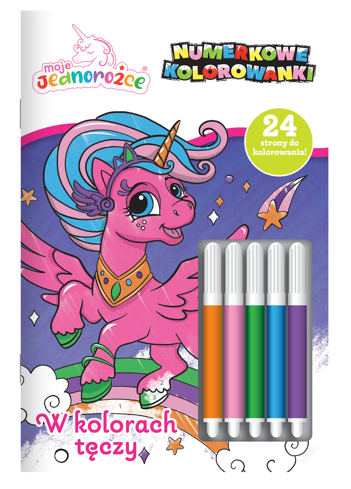 Image of W kolorach tęczy. Moje Jednorożce. Numerkowe kolorowanki