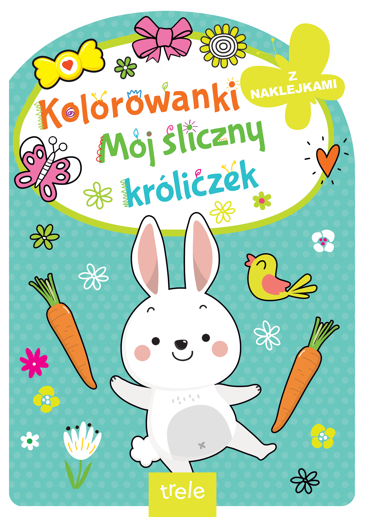 Image of Mój śliczny króliczek. Kolorowanka z wykrojnikiem