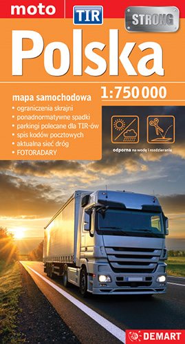 Image of Polska mapa samochodowa 1:750 000. TIR