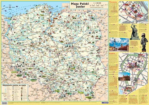 Image of Mapa Polski Junior. Mapa w tubie