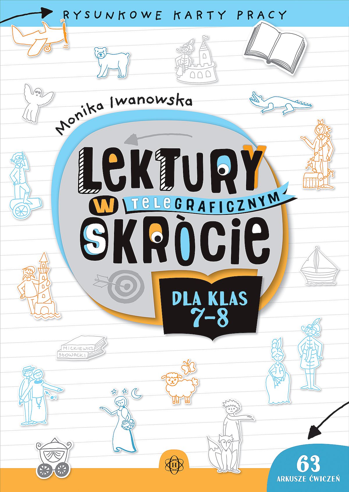 Image of Lektury w teleGRAFICZNYM skrócie dla klas 7–8 Rysunkowe karty pracy