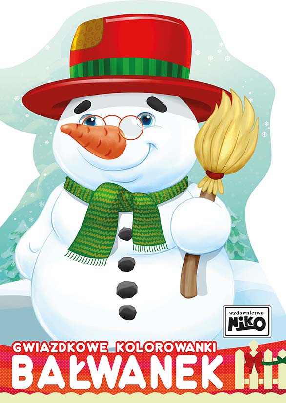 Image of Bałwanek. Gwiazdkowe kolorowanki
