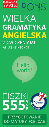 Image of Fiszki 555 Wielka gramatyka Angielska PONS Poziom A1/B2