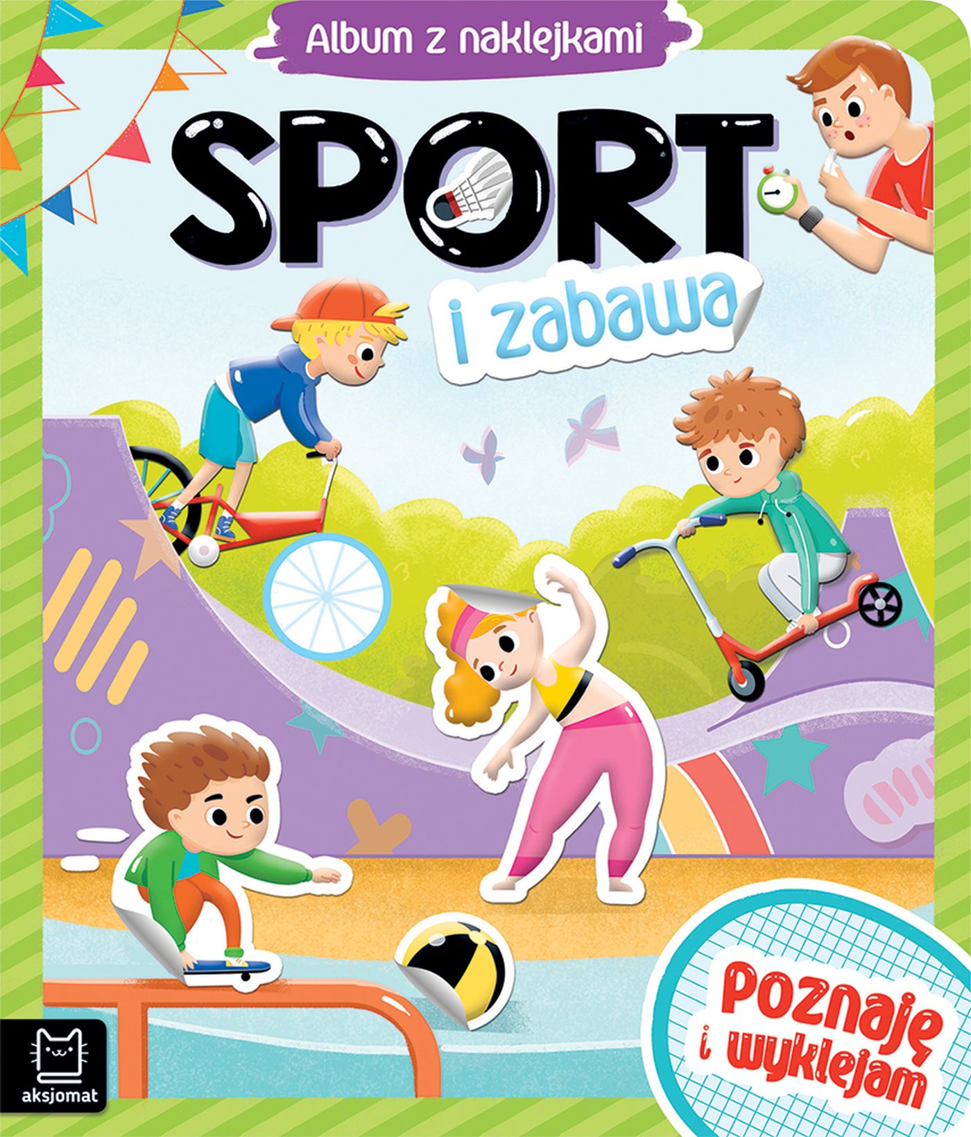 Image of Sport i zabawa. Album z naklejkami. Poznaję i wyklejam
