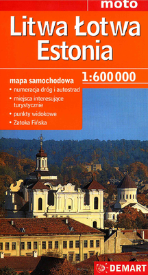 Image of Litwa łotwa estonia mapa samochodowa 1:600 000