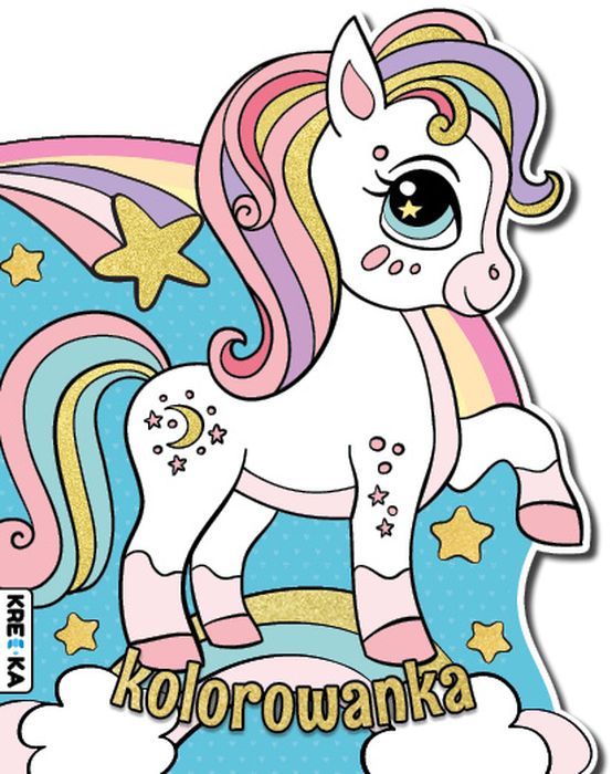 Image of Kucyk. Kolorowanka z wykrojnikiem