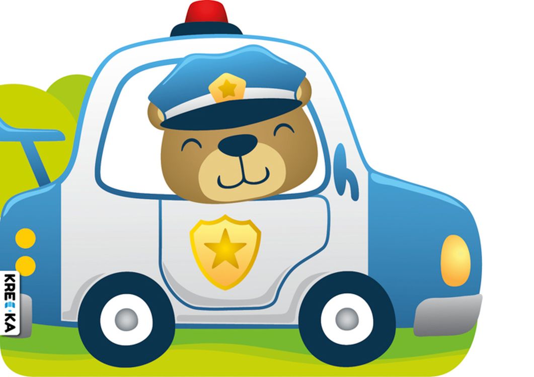 Image of Wóz policyjny. Pojazdy dla maluchów. Kolorowanka