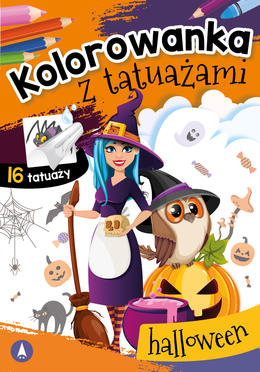Image of Halloween. Kolorowanka z tatuażami