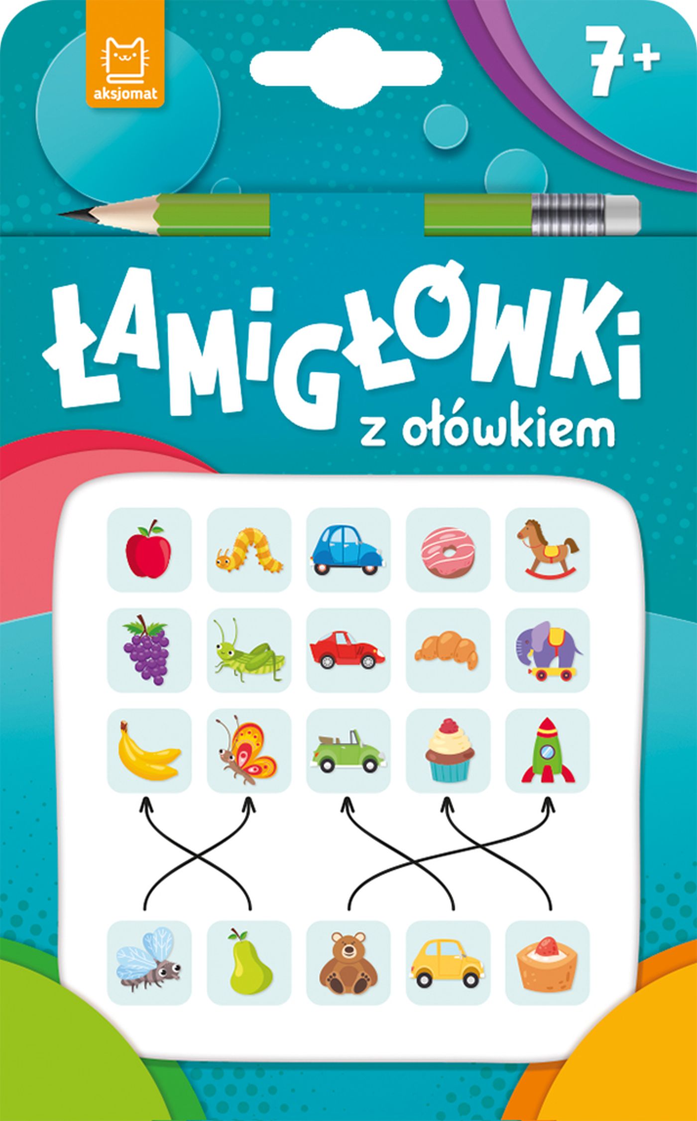 Image of Łamigłówki z ołówkiem 7+. Książeczka turkusowa
