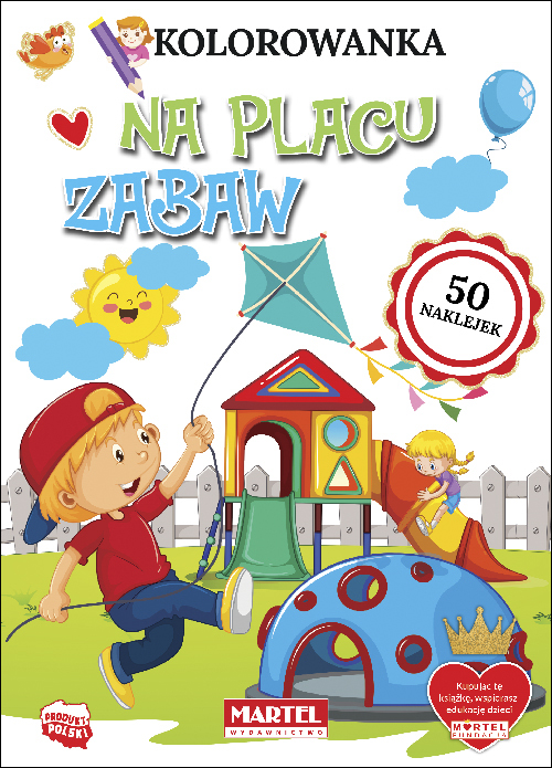 Image of Na placu zabaw. Kolorowanka z naklejkami