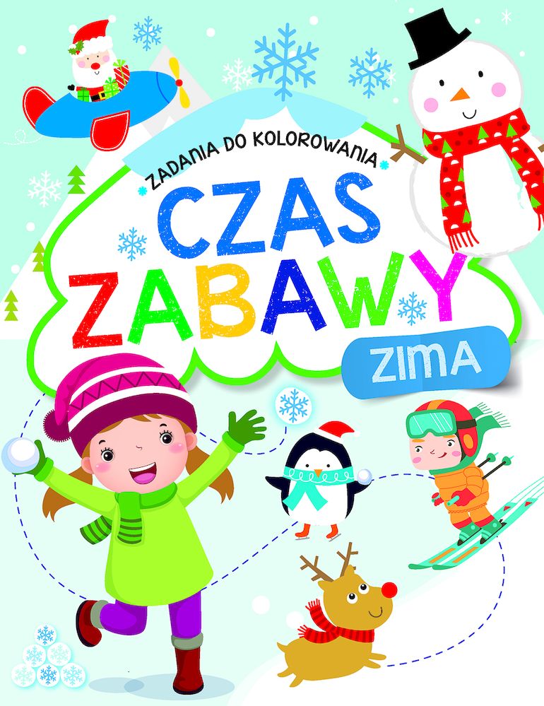 Image of Zima. Czas zabawy. Zadania do kolorowania