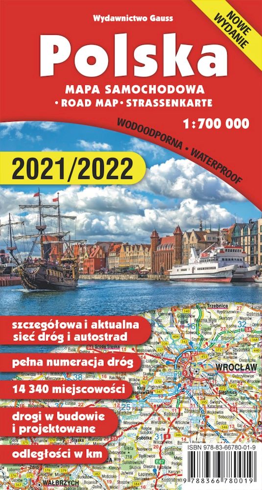 Image of Mapa Polska 700 000 wyd. foliowane