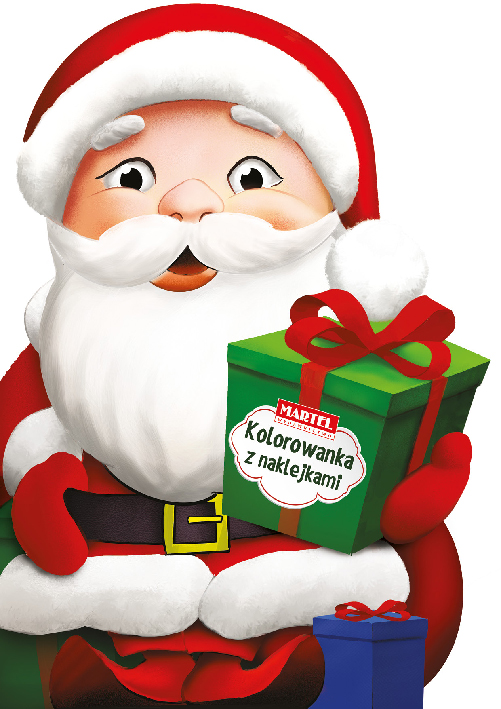 Image of Mikołaj. Kolorowanka z naklejkami. Wykrojnik