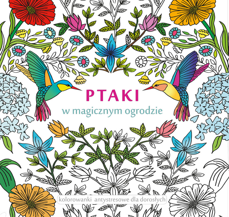 Image of Ptaki w magicznym ogrodzie kolorowanki antystresowe dla dorosłych