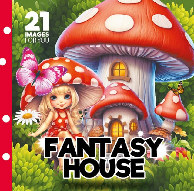 Image of Kolorowanka usztywniana Fantasy House Bajkowe domki