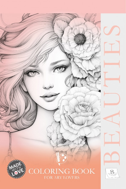Image of Kolorowanka kreatywna A4 Beauties pomarańczowa