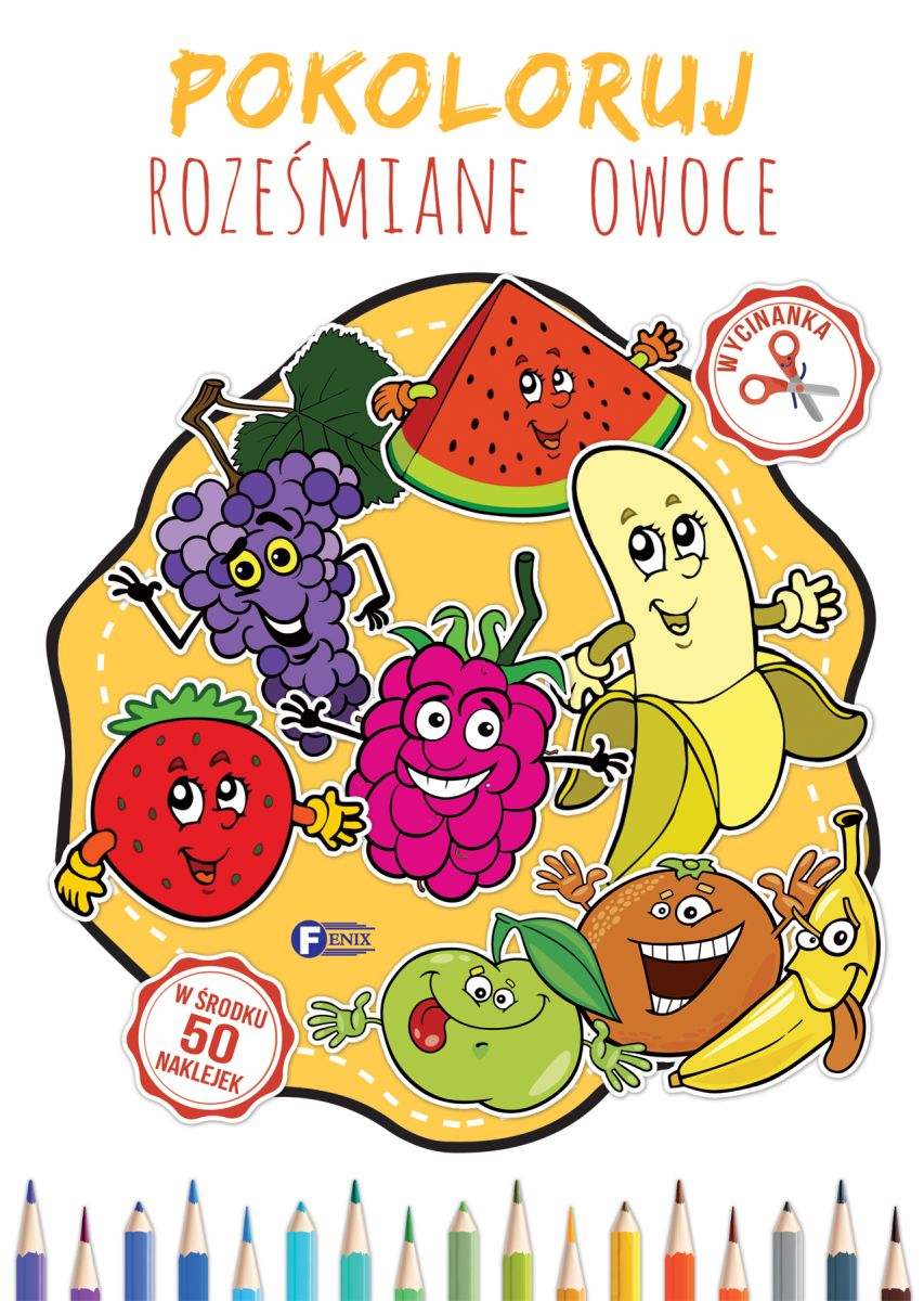 Image of Pokoloruj roześmiane owoce