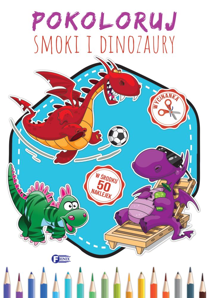 Image of Pokoloruj smoki i dinozaury