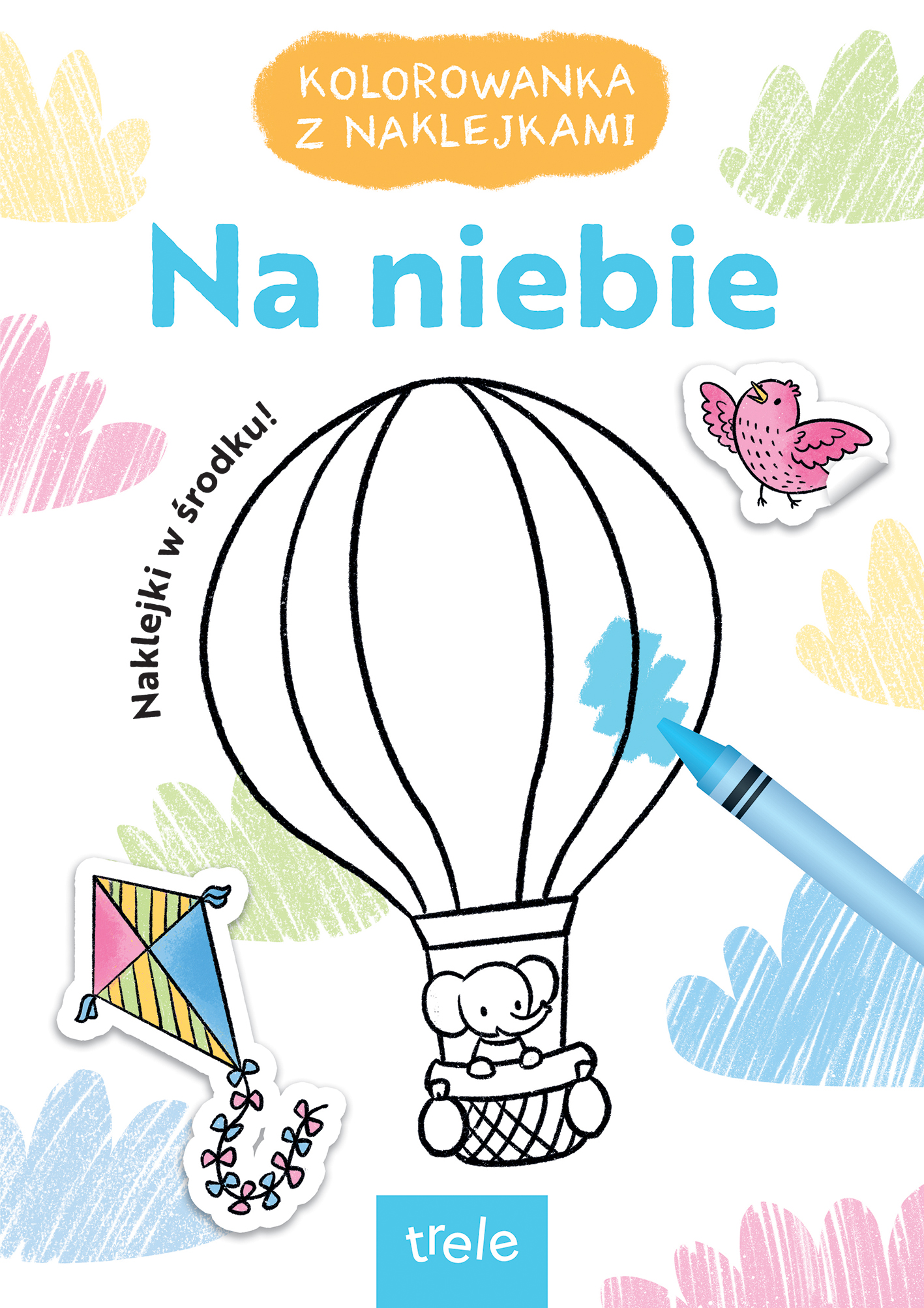 Image of Na niebie. Kolorowanka z naklejkami