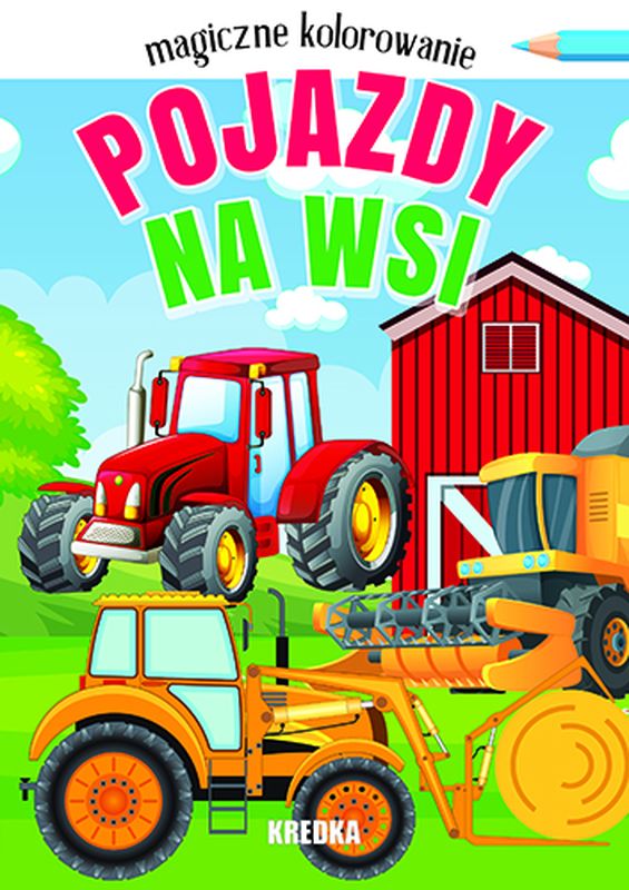 Image of Pojazdy na wsi. Magiczne kolorowanie