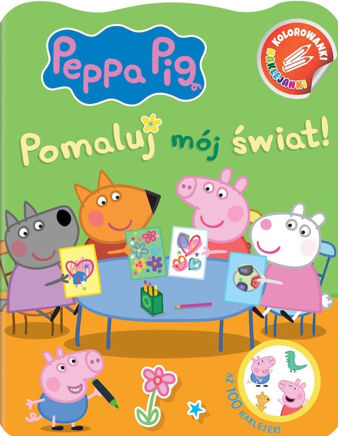 Image of Pomaluj mój świat! Świnka Peppa. Kolorowanki naklejanki