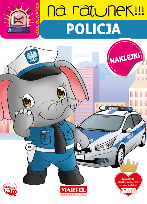 Image of Policja z naklejkami. Na ratunek