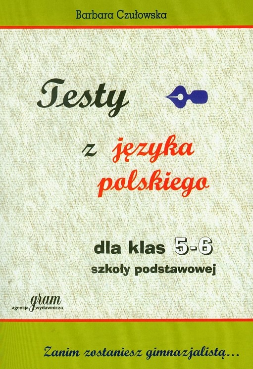 Image of Testy z języka polskiego dla klasy 5-6