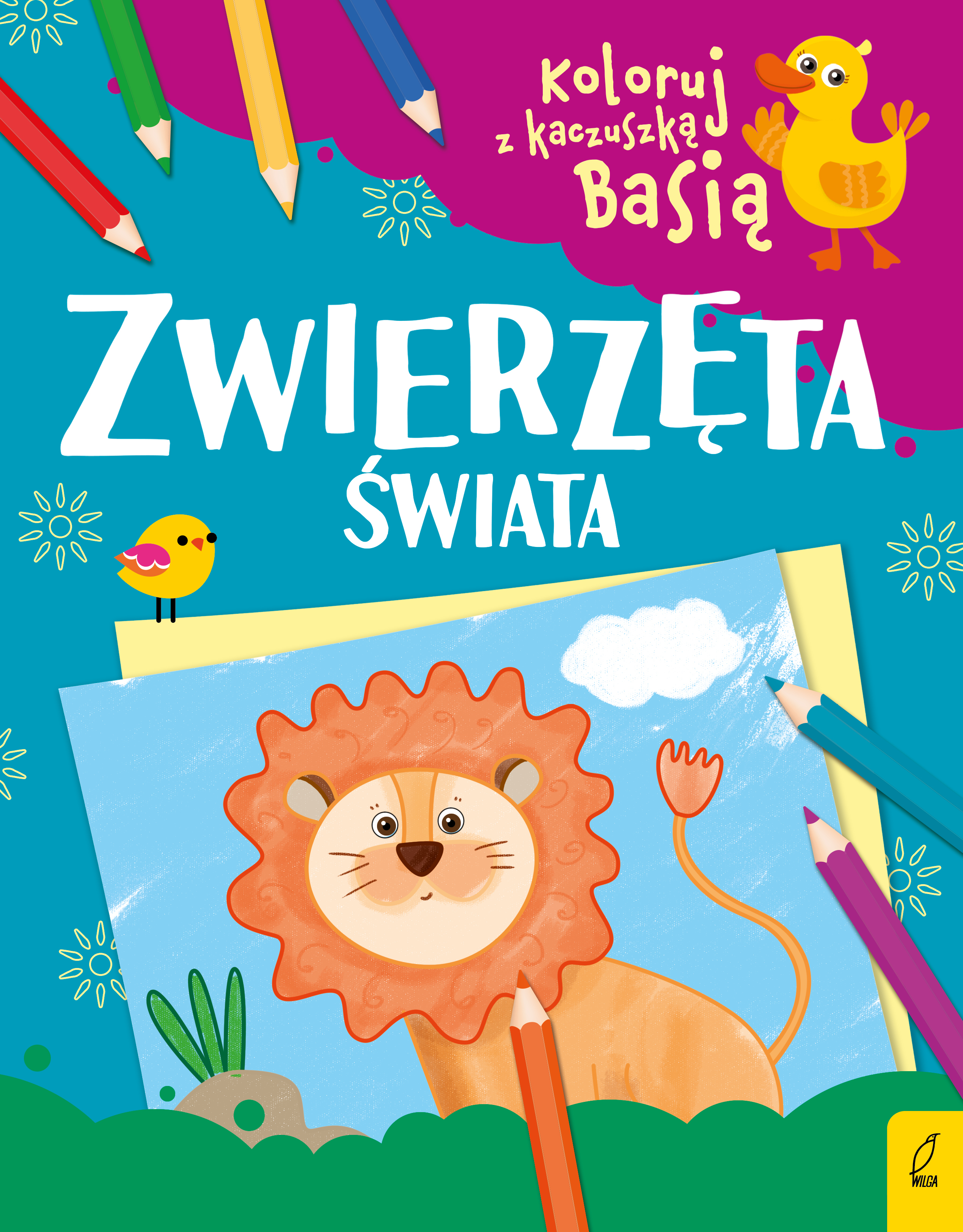 Image of Zwierzęta świata koloruj z kaczuszką basią