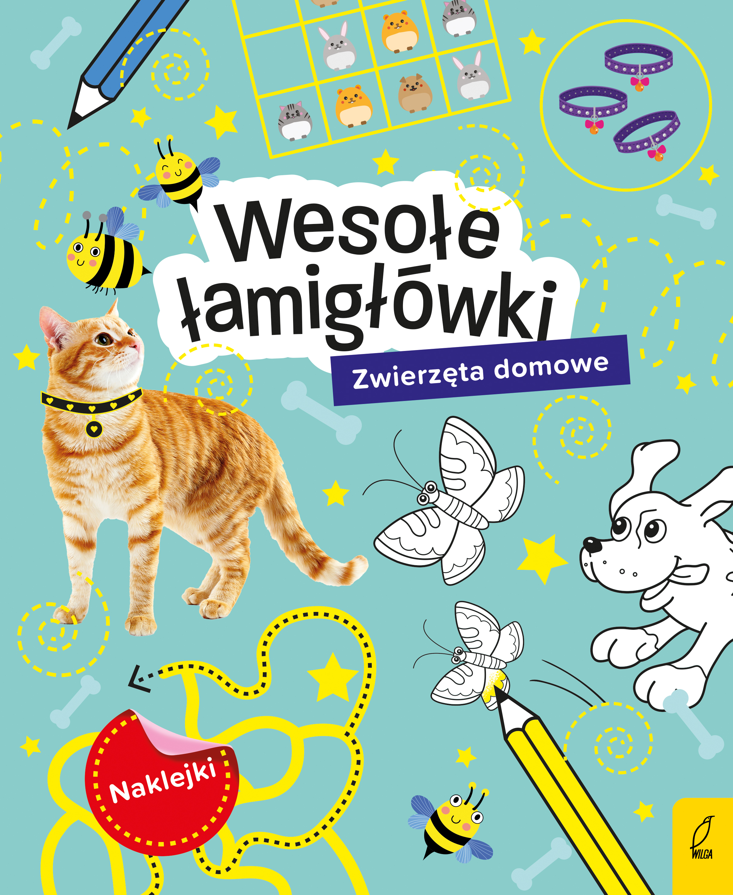 Image of Zwierzęta domowe. Łamigłówki z naklejkami