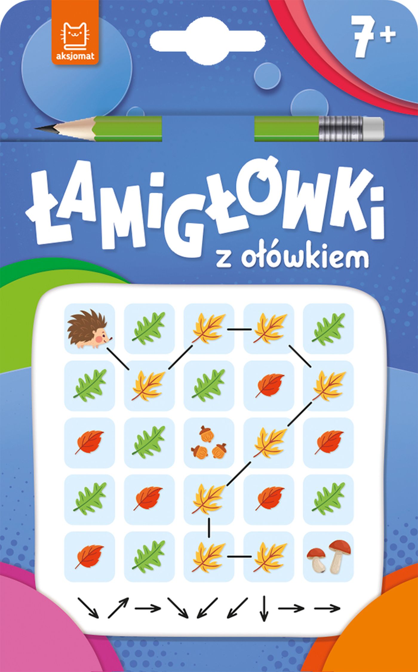 Image of Łamigłówki z ołówkiem 7+. Książeczka niebieska
