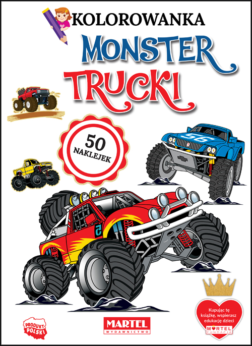 Image of Monster Trucki. Kolorowanki z naklejkami