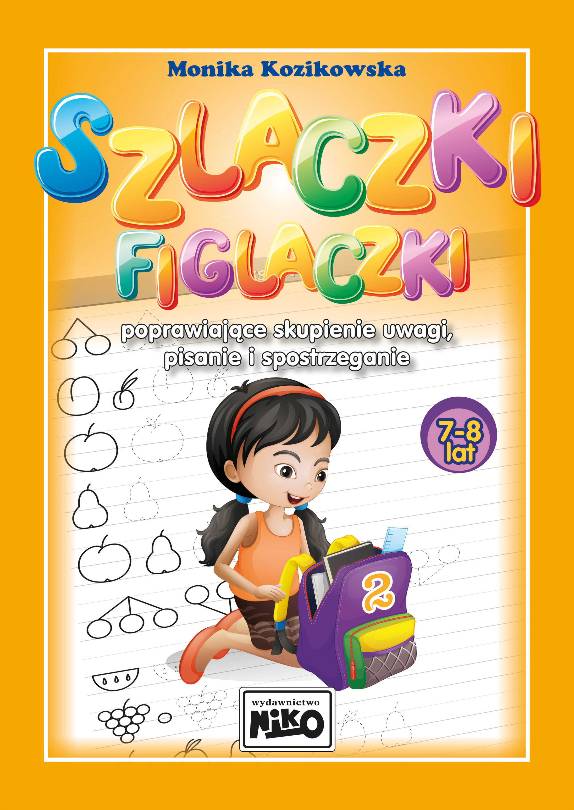 Image of Szlaczki figlaczki poprawiające skupienie uwagi pisanie i spostrzeganie 7-8 lat