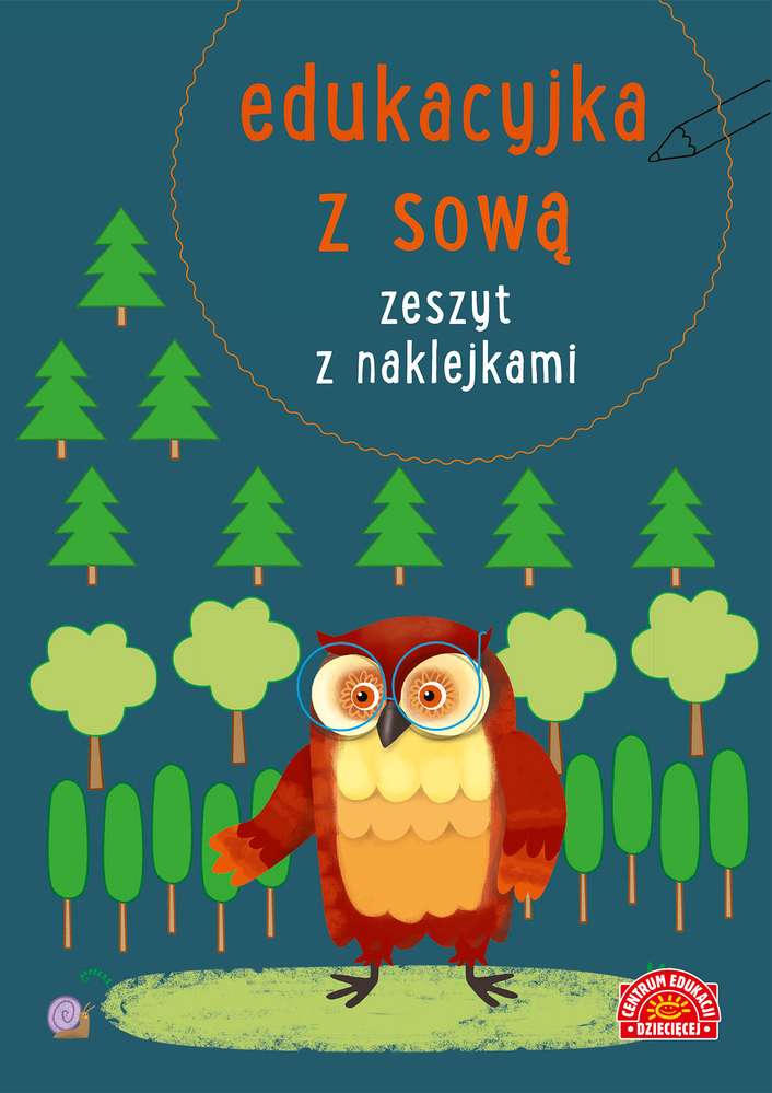 Image of Edukacyjka z sową zeszyt z naklejkami