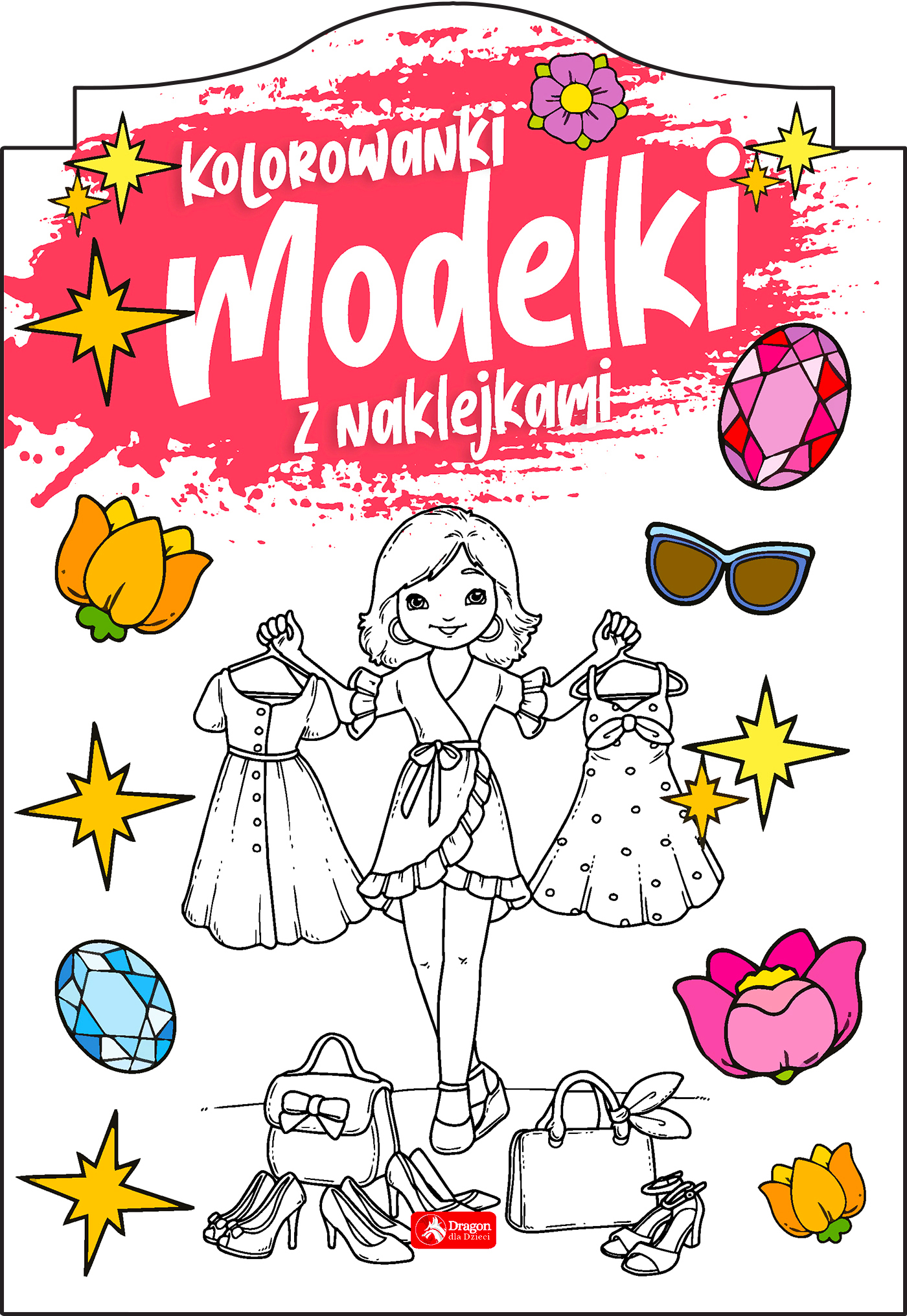 Image of Modelki. Kolorowanka z naklejkami