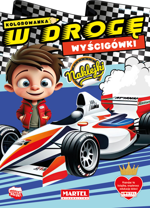 Image of Kolorowanka Wyścigówki z naklejkami. W drogę